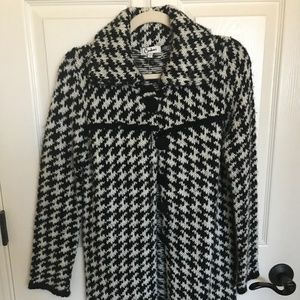 Black & White Sweater Jacket.